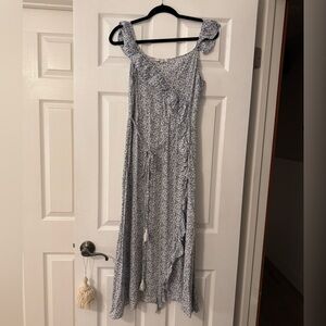 Madewell Asymmetrical Light Blue Floral Dress